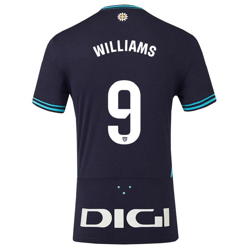 Danxen Męski Iñaki Williams #9 Granatowo-Błękitny Wyjazdowa Koszulka 2025/26 Koszulki Klubowe