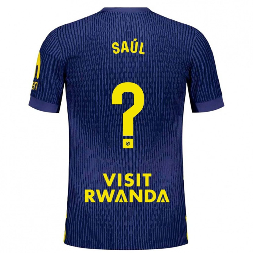 Danxen Męski Saúl Fernández #0 Granatowo-Żółty Wyjazdowa Koszulka 2025/26 Koszulki Klubowe