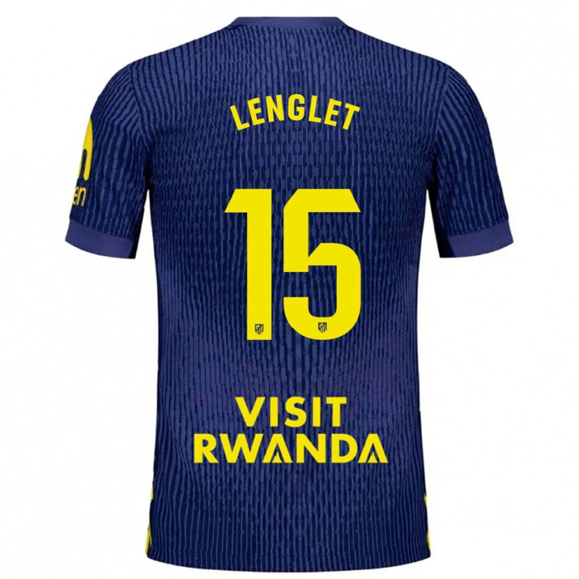 Danxen Męski Clément Lenglet #15 Granatowo-Żółty Wyjazdowa Koszulka 2025/26 Koszulki Klubowe