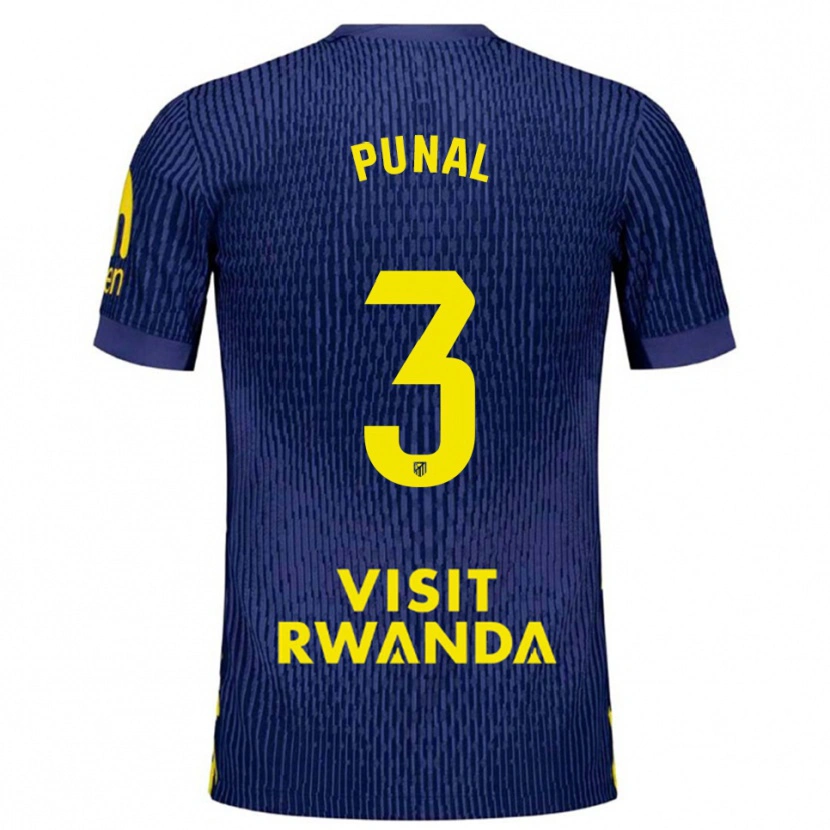 Danxen Męski Aitor Punal #3 Granatowo-Żółty Wyjazdowa Koszulka 2025/26 Koszulki Klubowe