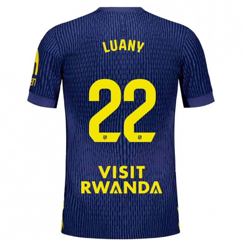Danxen Męski Luany Vitória Da Silva Rosa #22 Granatowo-Żółty Wyjazdowa Koszulka 2025/26 Koszulki Klubowe