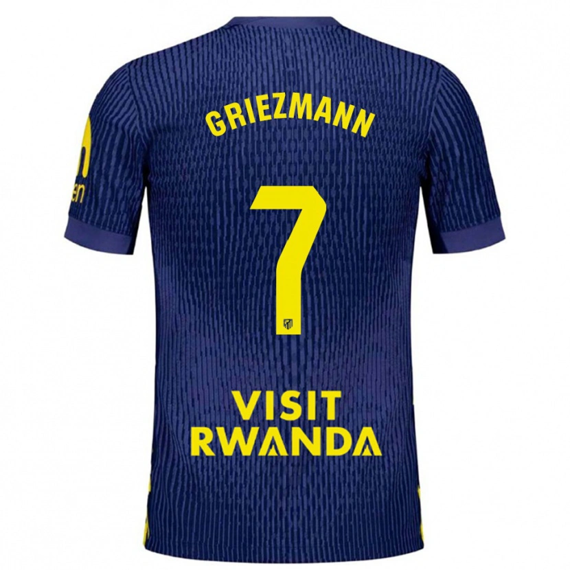 Danxen Męski Antoine Griezmann #7 Granatowo-Żółty Wyjazdowa Koszulka 2025/26 Koszulki Klubowe