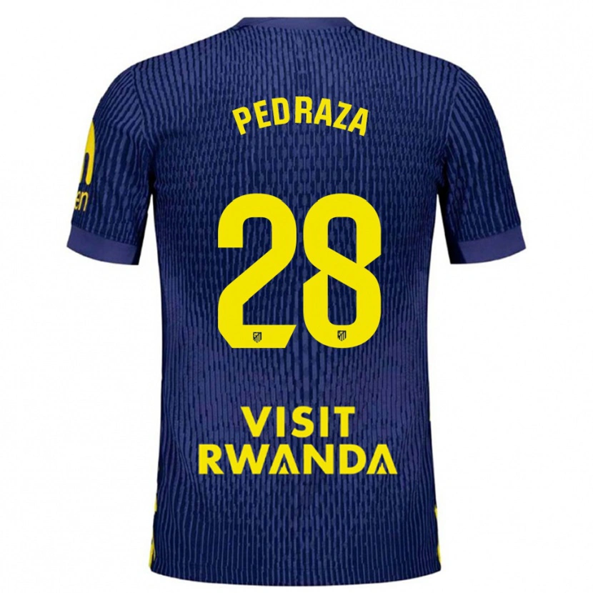 Danxen Męski Alfredo Pedraza #28 Granatowo-Żółty Wyjazdowa Koszulka 2025/26 Koszulki Klubowe