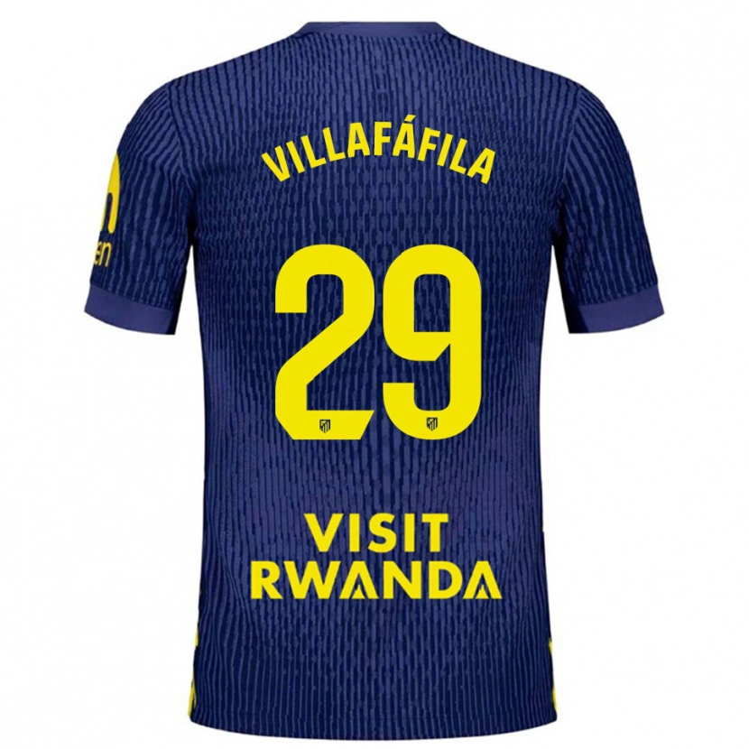 Danxen Męski Mariano Villafáfila #29 Granatowo-Żółty Wyjazdowa Koszulka 2025/26 Koszulki Klubowe
