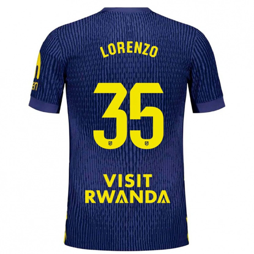 Danxen Męski Diego Lorenzo #35 Granatowo-Żółty Wyjazdowa Koszulka 2025/26 Koszulki Klubowe