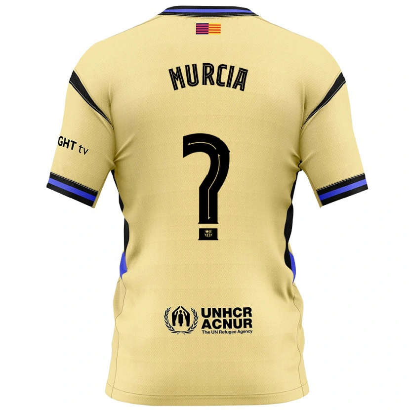 Danxen Męski Madou Murcia #0 Żółto-Czarny Wyjazdowa Koszulka 2025/26 Koszulki Klubowe