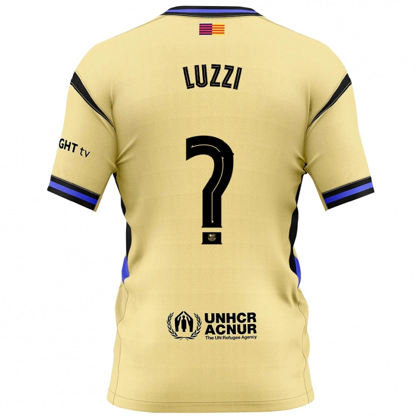 Danxen Męski Fabian Luzzi #0 Żółto-Czarny Wyjazdowa Koszulka 2025/26 Koszulki Klubowe
