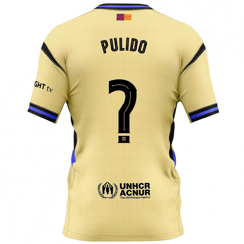 Danxen Męski Ricard Pulido #0 Żółto-Czarny Wyjazdowa Koszulka 2025/26 Koszulki Klubowe