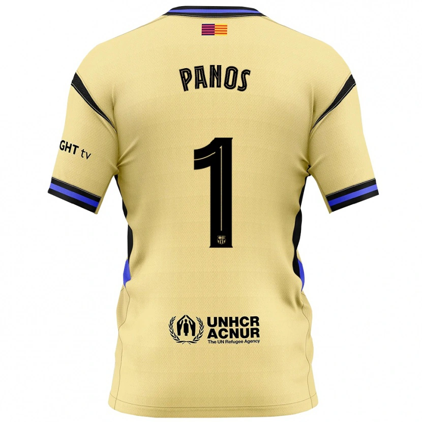 Danxen Męski Sandra Panos #1 Żółto-Czarny Wyjazdowa Koszulka 2025/26 Koszulki Klubowe