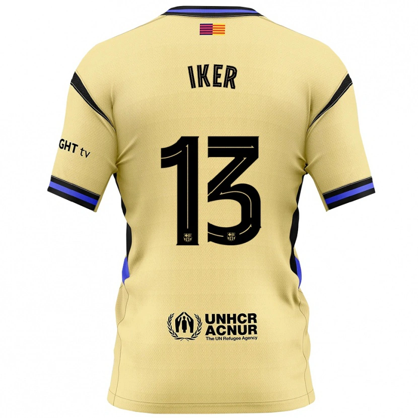 Danxen Męski Iker Rodríguez #13 Żółto-Czarny Wyjazdowa Koszulka 2025/26 Koszulki Klubowe