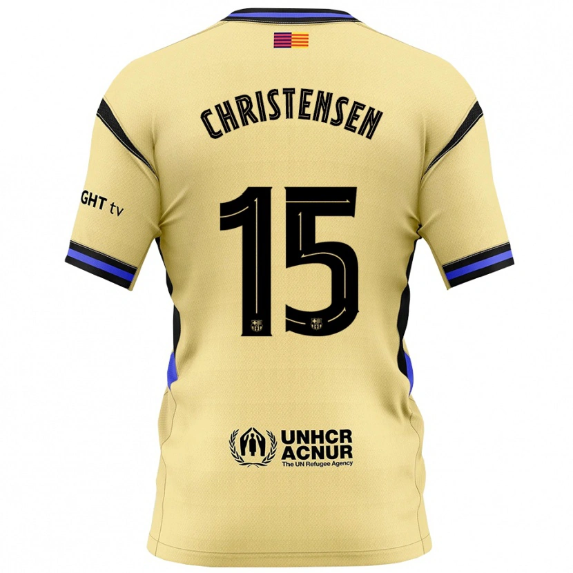 Danxen Męski Andreas Christensen #15 Żółto-Czarny Wyjazdowa Koszulka 2025/26 Koszulki Klubowe