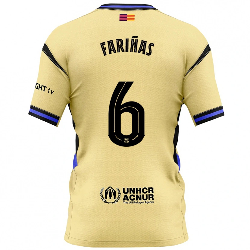 Danxen Męski Brian Fariñas #6 Żółto-Czarny Wyjazdowa Koszulka 2025/26 Koszulki Klubowe