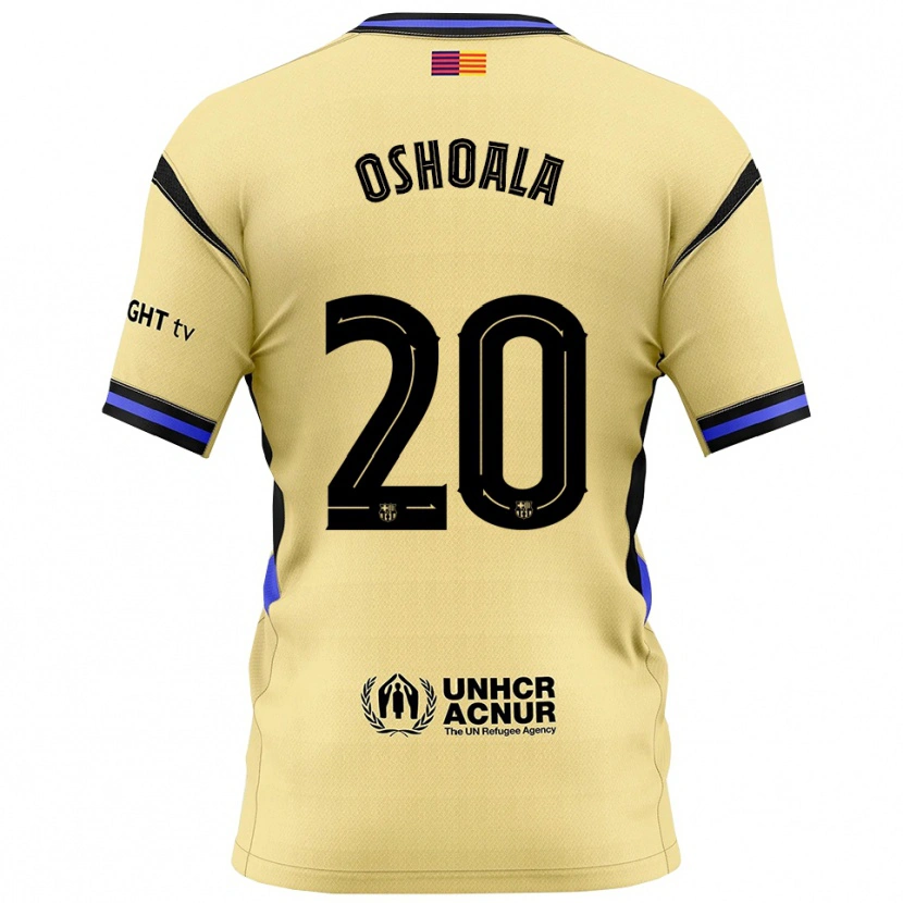 Danxen Męski Asisat Oshoala #20 Żółto-Czarny Wyjazdowa Koszulka 2025/26 Koszulki Klubowe