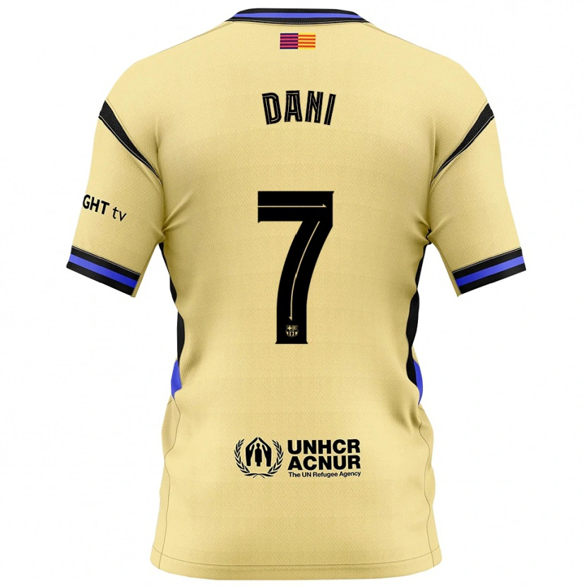 Danxen Męski Dani Rodríguez #7 Żółto-Czarny Wyjazdowa Koszulka 2025/26 Koszulki Klubowe