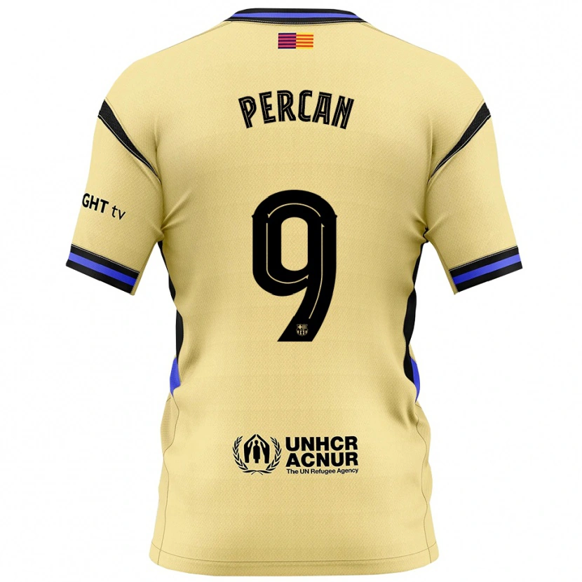 Danxen Męski Diego Percan #9 Żółto-Czarny Wyjazdowa Koszulka 2025/26 Koszulki Klubowe