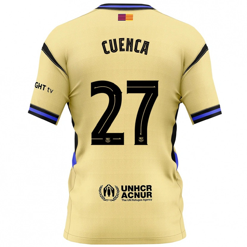 Danxen Męski Andrés Cuenca #27 Żółto-Czarny Wyjazdowa Koszulka 2025/26 Koszulki Klubowe