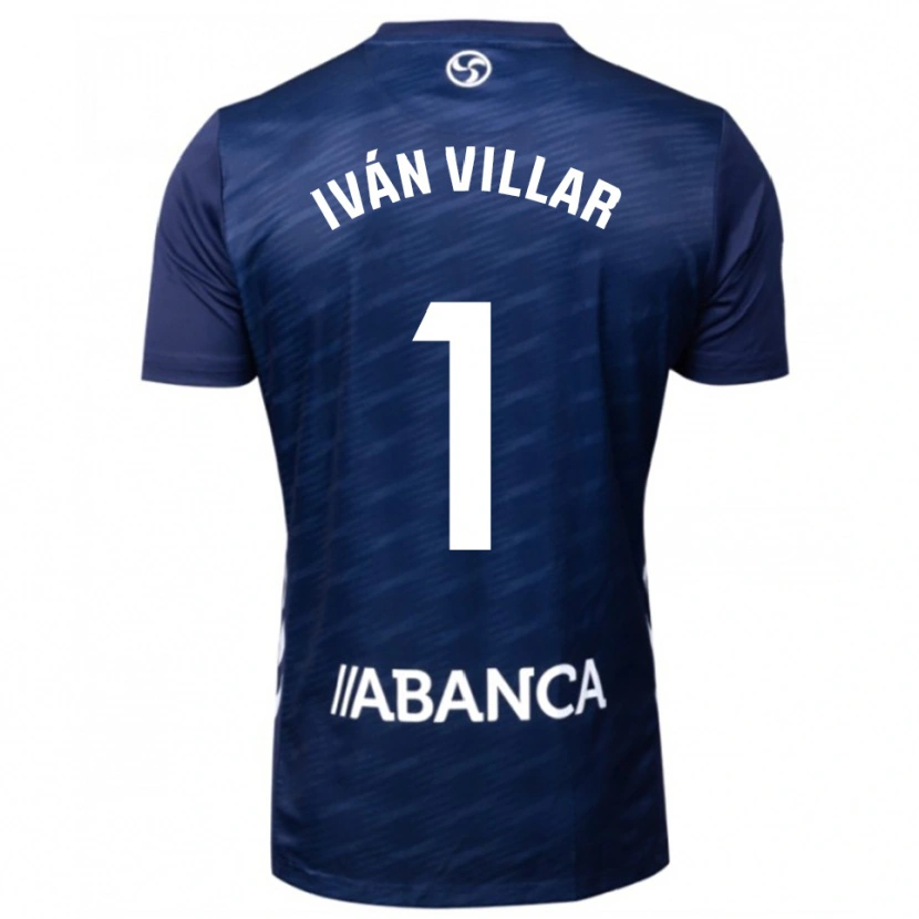 Danxen Męski Iván Villar #1 Granatowo-Biały Wyjazdowa Koszulka 2025/26 Koszulki Klubowe