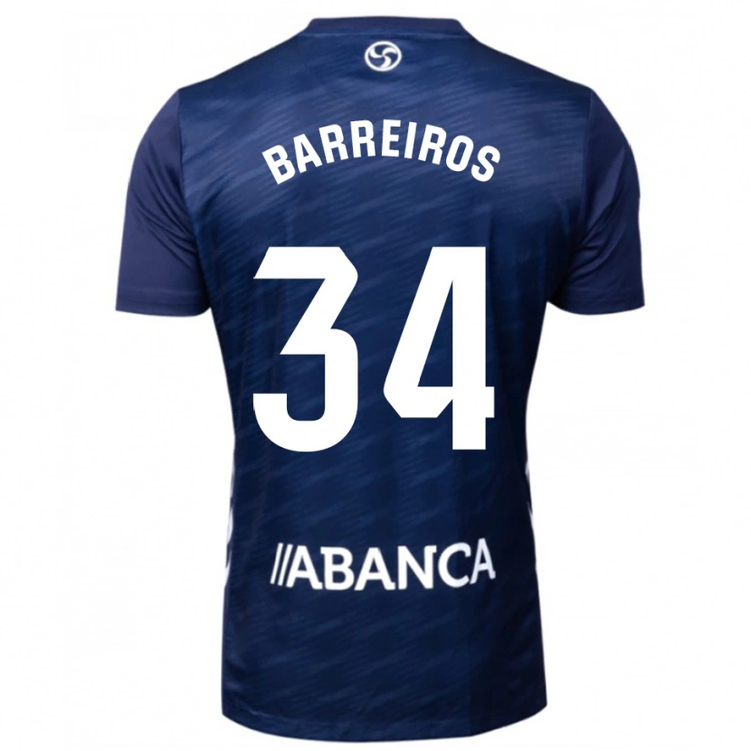 Danxen Męski Iago Barreiros #34 Granatowo-Biały Wyjazdowa Koszulka 2025/26 Koszulki Klubowe