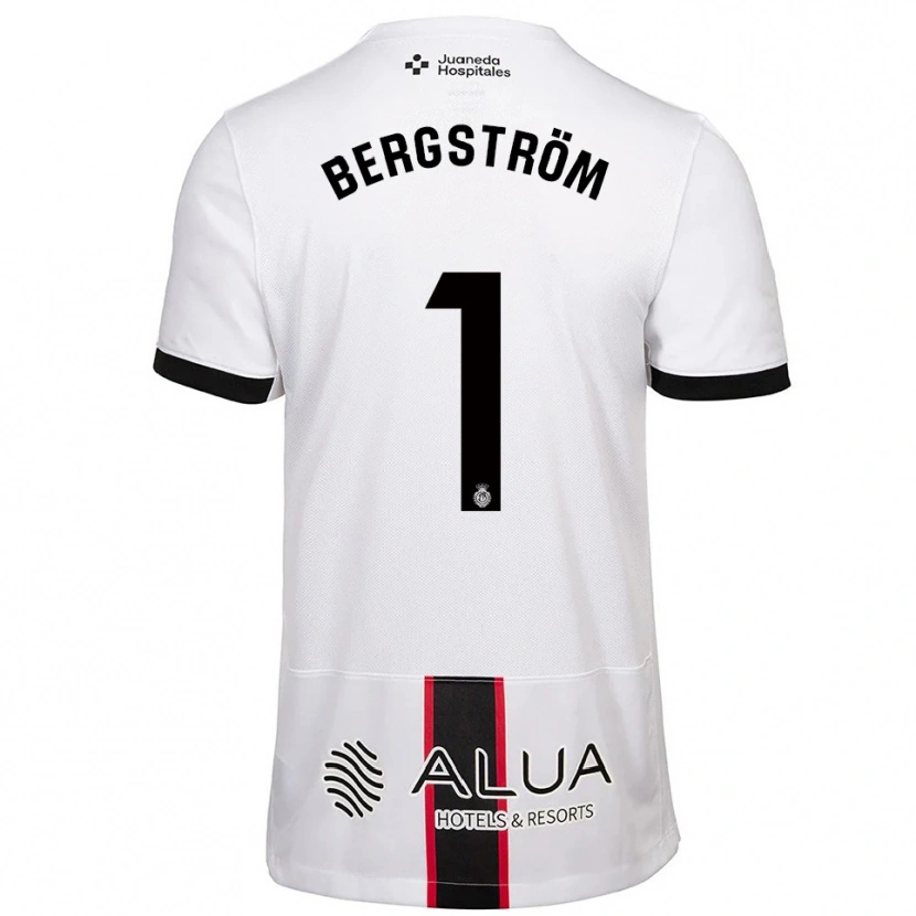 Danxen Męski Lucas Bergström #1 Biało-Czarny Wyjazdowa Koszulka 2025/26 Koszulki Klubowe
