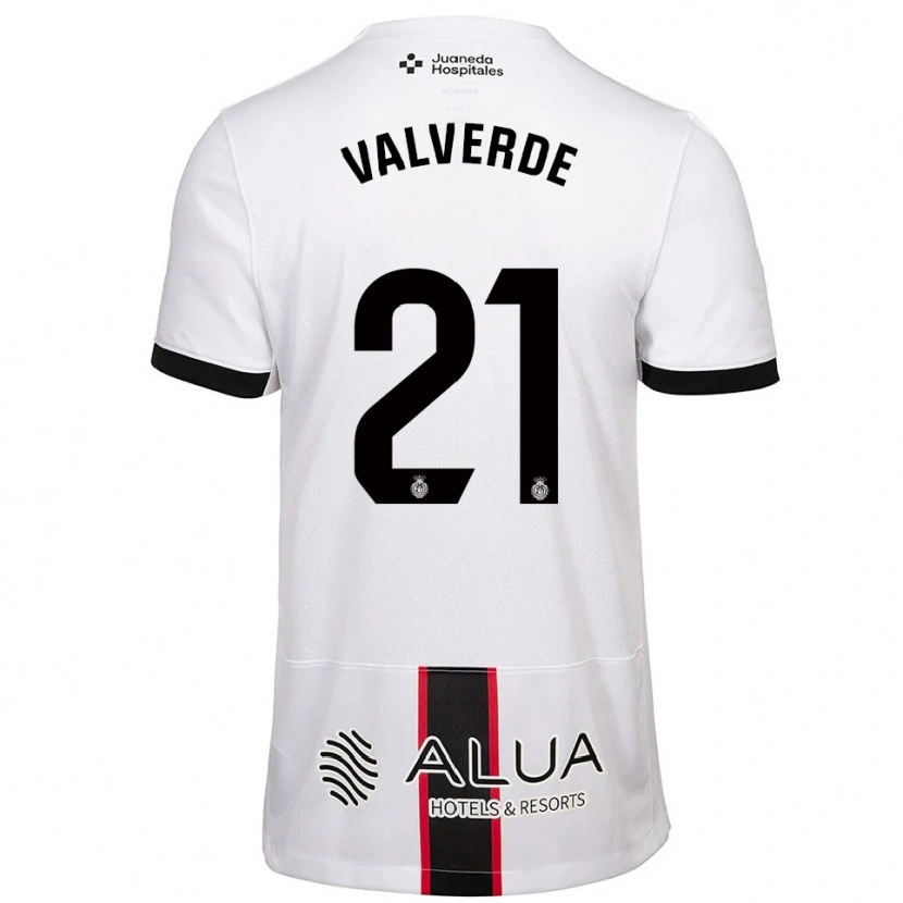 Danxen Męski David Valverde #21 Biało-Czarny Wyjazdowa Koszulka 2025/26 Koszulki Klubowe
