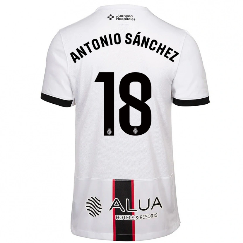 Danxen Męski Antonio Sánchez #18 Biało-Czarny Wyjazdowa Koszulka 2025/26 Koszulki Klubowe
