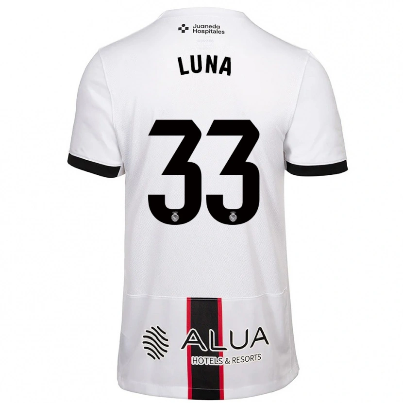 Danxen Męski Daniel Luna #33 Biało-Czarny Wyjazdowa Koszulka 2025/26 Koszulki Klubowe