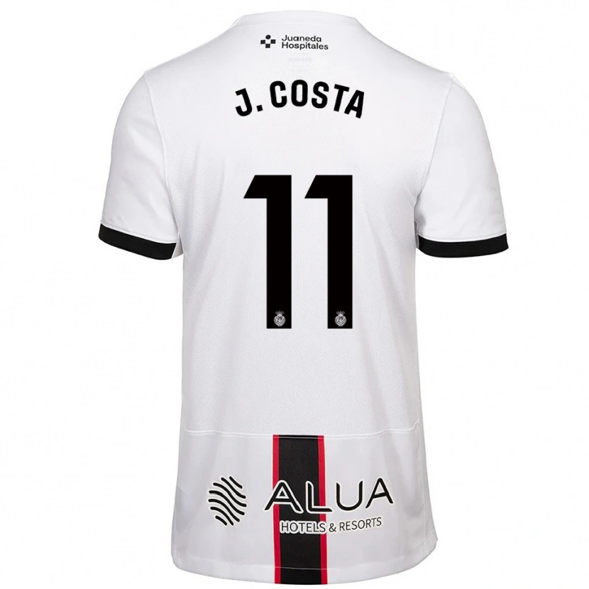 Danxen Męski Jaume Costa #11 Biało-Czarny Wyjazdowa Koszulka 2025/26 Koszulki Klubowe