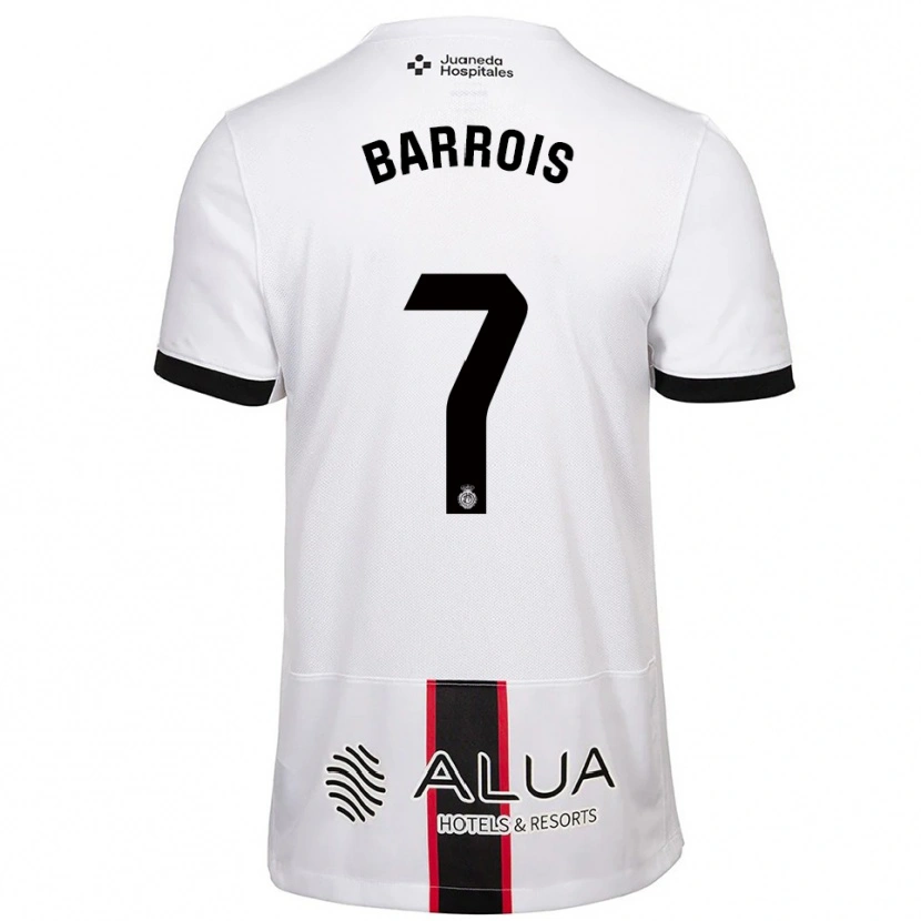 Danxen Męski Eliott Barrois #7 Biało-Czarny Wyjazdowa Koszulka 2025/26 Koszulki Klubowe