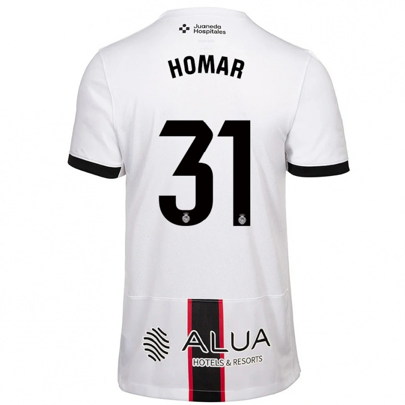 Danxen Męski Gaspar Homar #31 Biało-Czarny Wyjazdowa Koszulka 2025/26 Koszulki Klubowe
