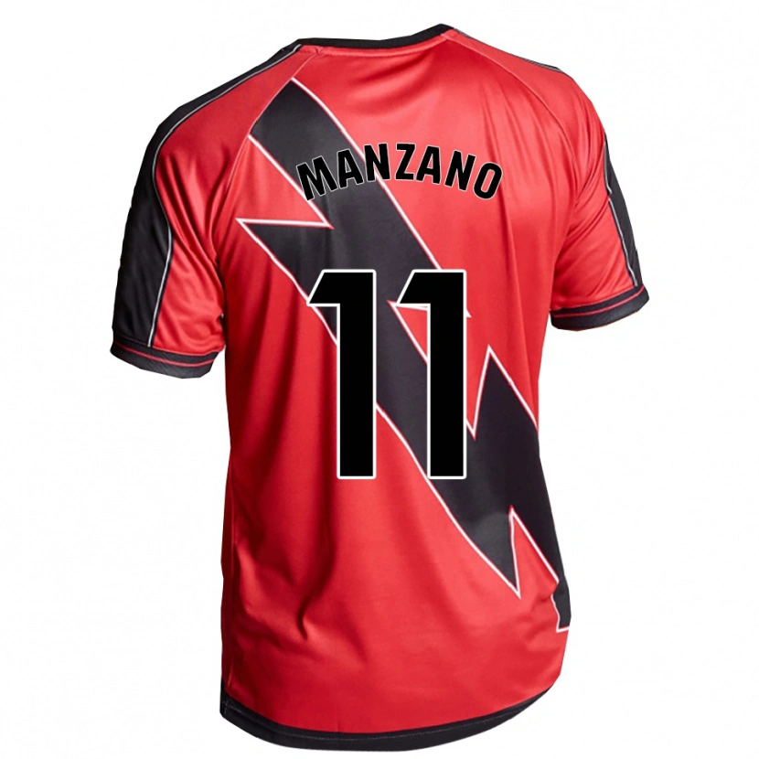 Danxen Męski Sergio Manzano #11 Czerwono-Czarny Wyjazdowa Koszulka 2025/26 Koszulki Klubowe