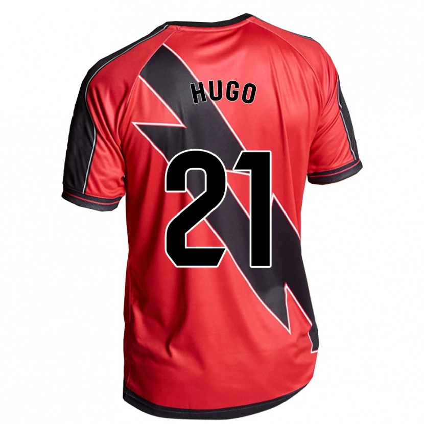 Danxen Męski Hugo Navarro #21 Czerwono-Czarny Wyjazdowa Koszulka 2025/26 Koszulki Klubowe