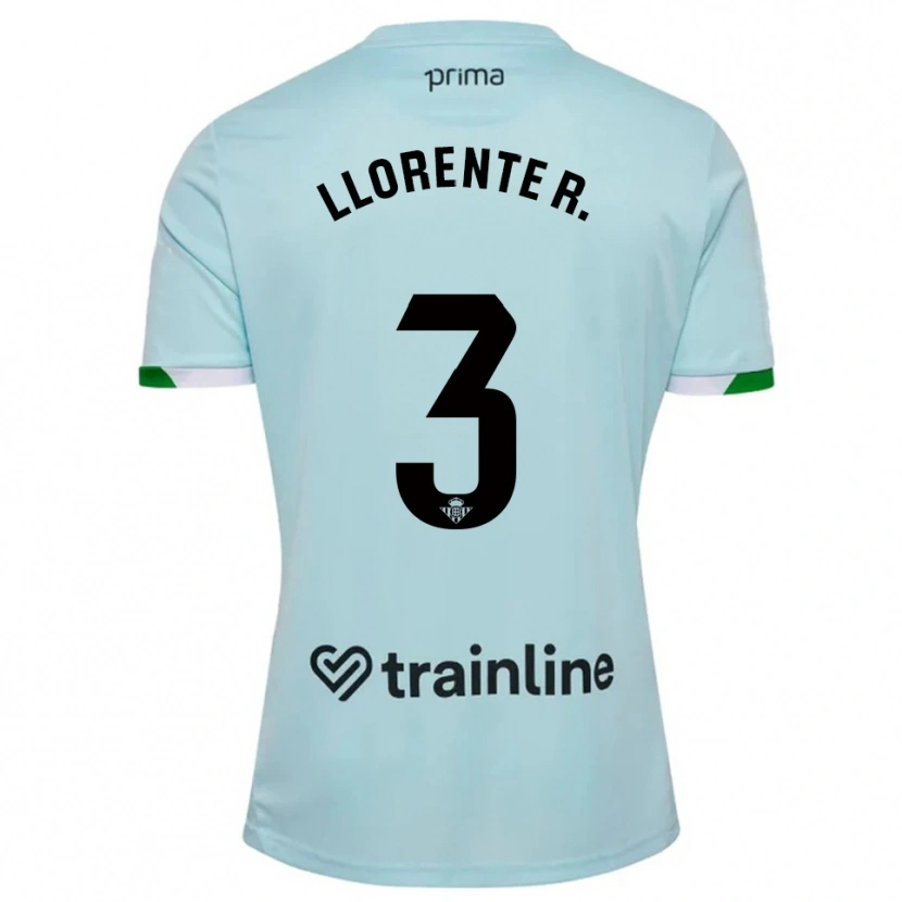 Danxen Męski Diego Llorente #3 Błękitno-Zielony Wyjazdowa Koszulka 2025/26 Koszulki Klubowe
