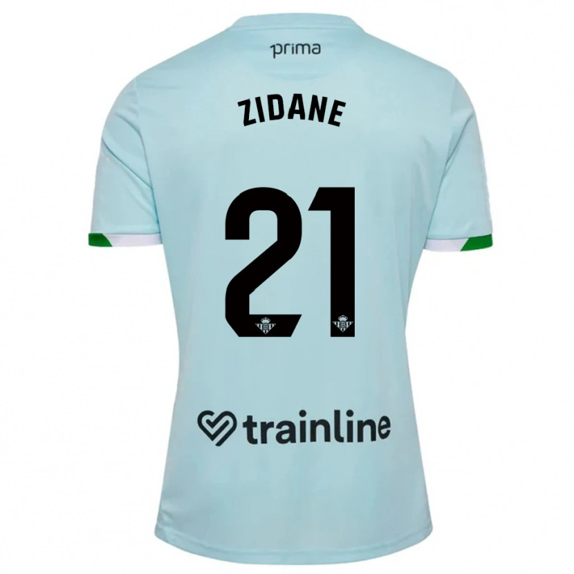 Danxen Męski Elyaz Zidane #21 Błękitno-Zielony Wyjazdowa Koszulka 2025/26 Koszulki Klubowe