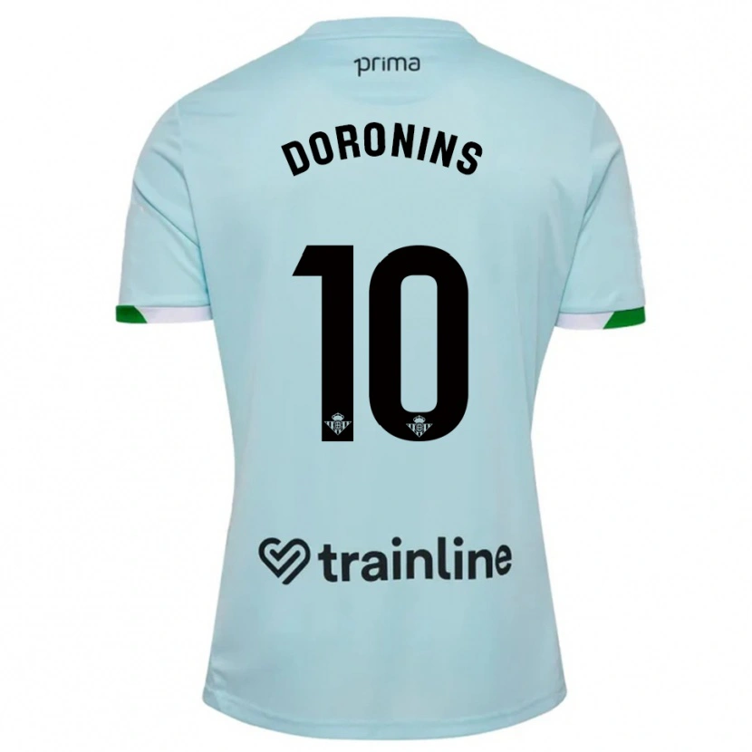 Danxen Męski Nikita Doronins #10 Błękitno-Zielony Wyjazdowa Koszulka 2025/26 Koszulki Klubowe