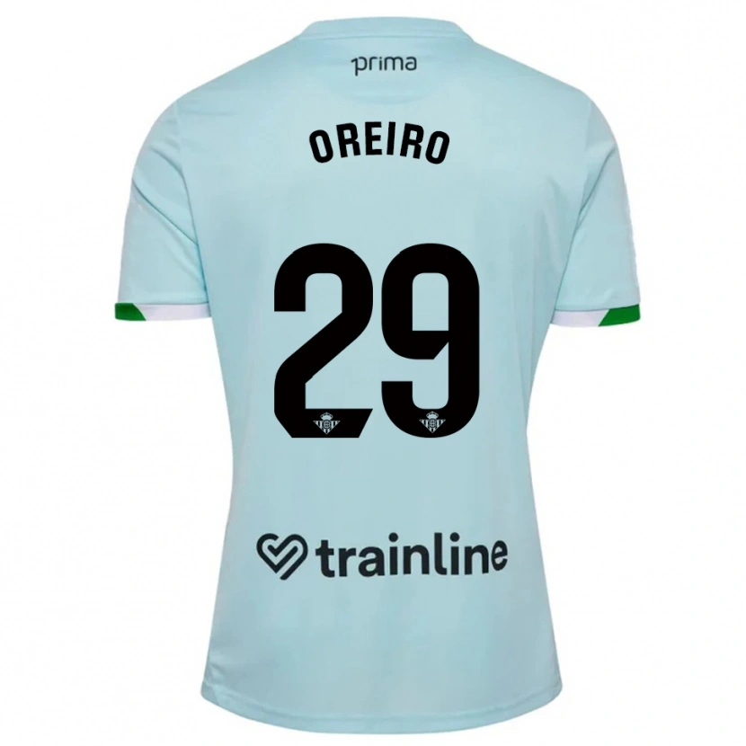 Danxen Męski Jorge Oreiro #29 Błękitno-Zielony Wyjazdowa Koszulka 2025/26 Koszulki Klubowe