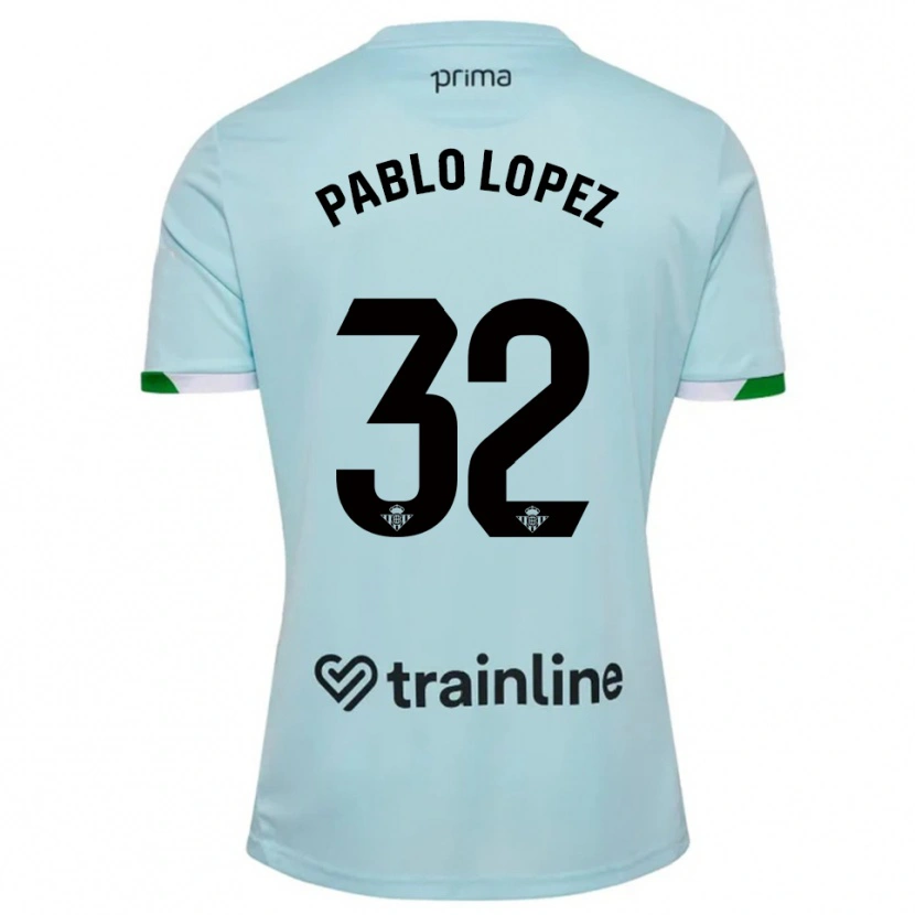 Danxen Męski Pablo López #32 Błękitno-Zielony Wyjazdowa Koszulka 2025/26 Koszulki Klubowe