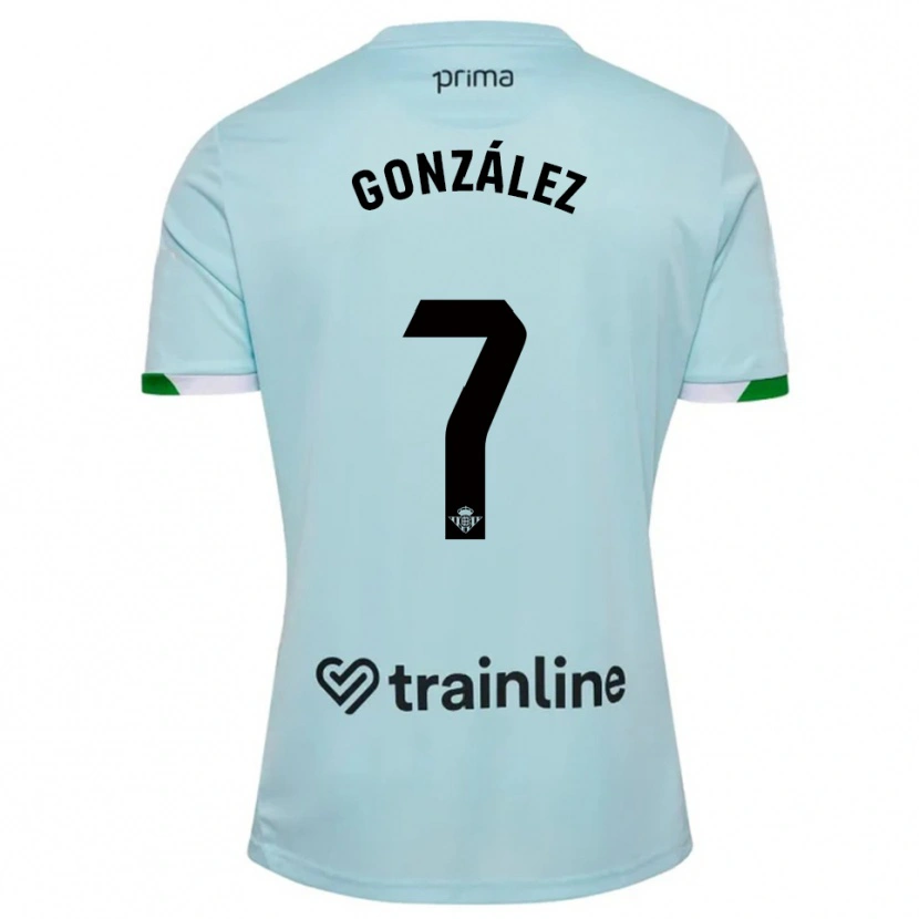 Danxen Męski Antonio González #7 Błękitno-Zielony Wyjazdowa Koszulka 2025/26 Koszulki Klubowe