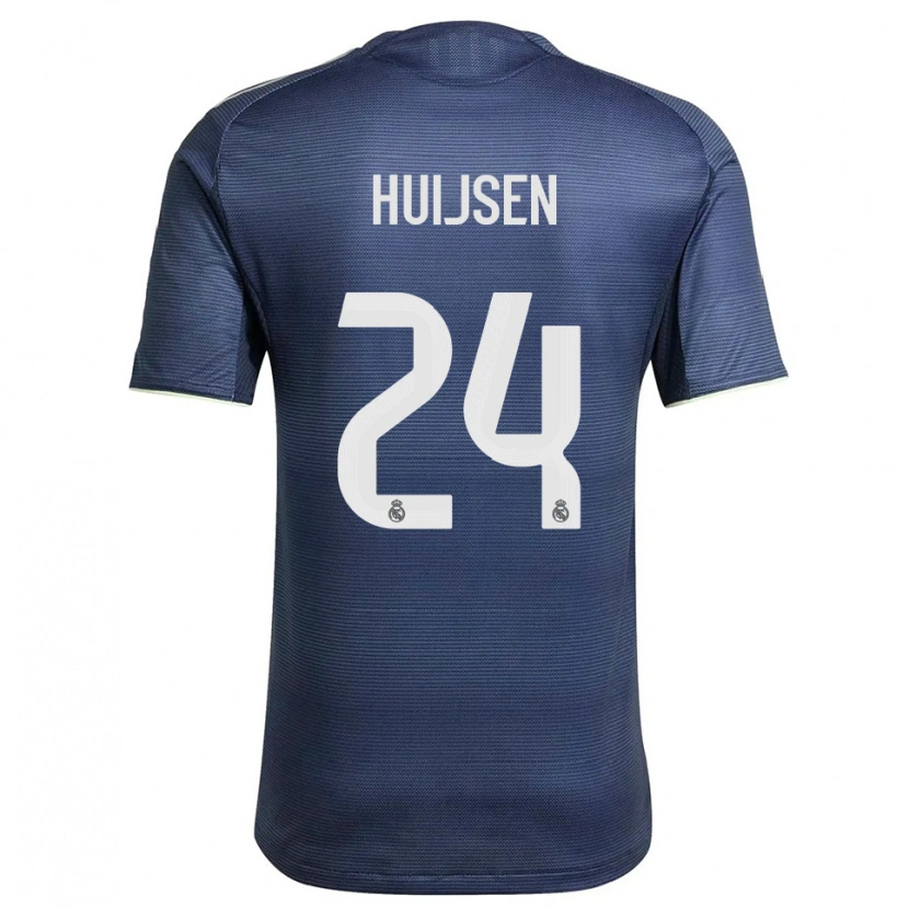 Danxen Męski Dean Huijsen #24 Granatowo-Srebrny Wyjazdowa Koszulka 2025/26 Koszulki Klubowe