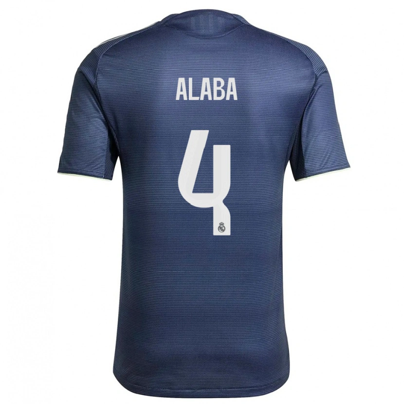 Danxen Męski David Alaba #4 Granatowo-Srebrny Wyjazdowa Koszulka 2025/26 Koszulki Klubowe