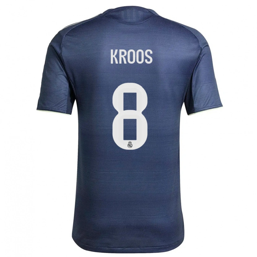Danxen Męski Toni Kroos #8 Granatowo-Srebrny Wyjazdowa Koszulka 2025/26 Koszulki Klubowe