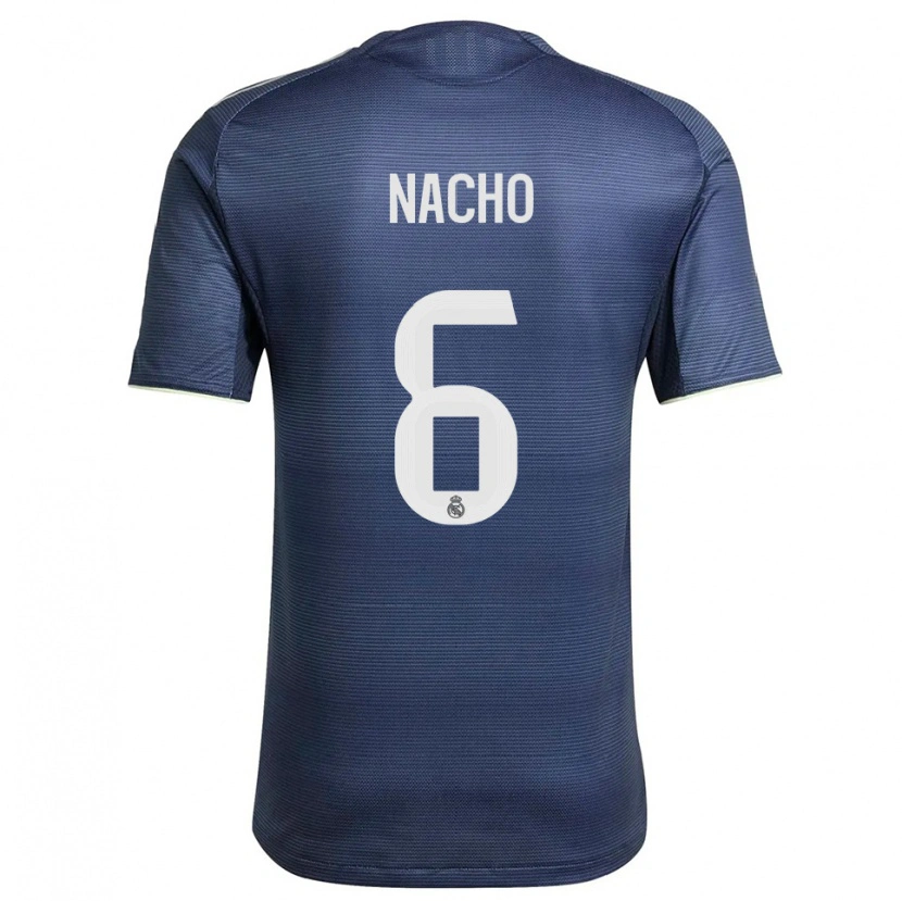 Danxen Męski Nacho Fernandez #6 Granatowo-Srebrny Wyjazdowa Koszulka 2025/26 Koszulki Klubowe