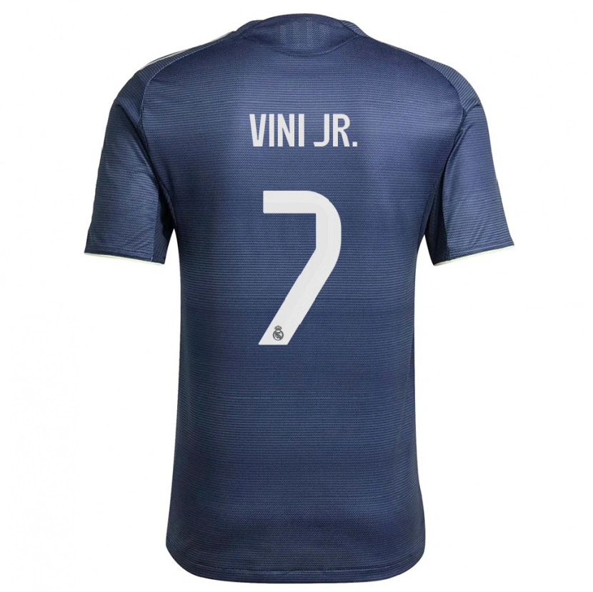 Danxen Męski Vinicius Junior #7 Granatowo-Srebrny Wyjazdowa Koszulka 2025/26 Koszulki Klubowe