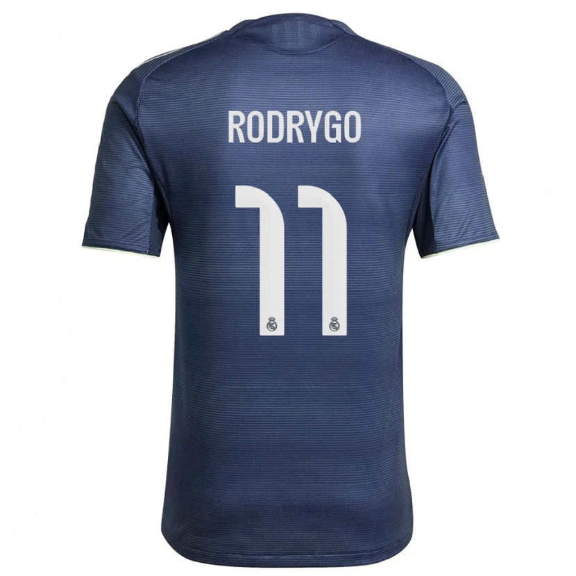 Danxen Męski Rodrygo #11 Granatowo-Srebrny Wyjazdowa Koszulka 2025/26 Koszulki Klubowe