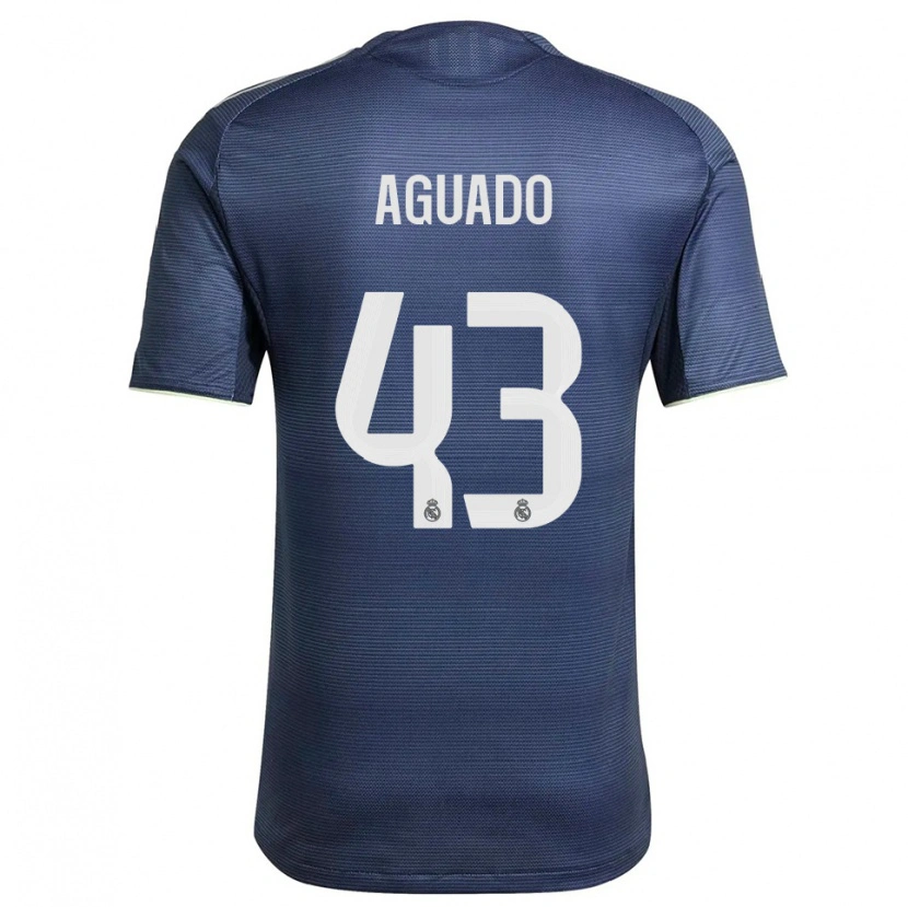 Danxen Męski Diego Aguado #43 Granatowo-Srebrny Wyjazdowa Koszulka 2025/26 Koszulki Klubowe