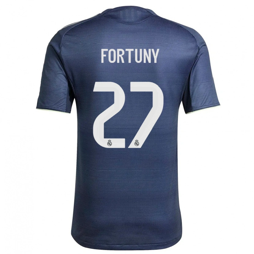 Danxen Męski Pol Fortuny #27 Granatowo-Srebrny Wyjazdowa Koszulka 2025/26 Koszulki Klubowe