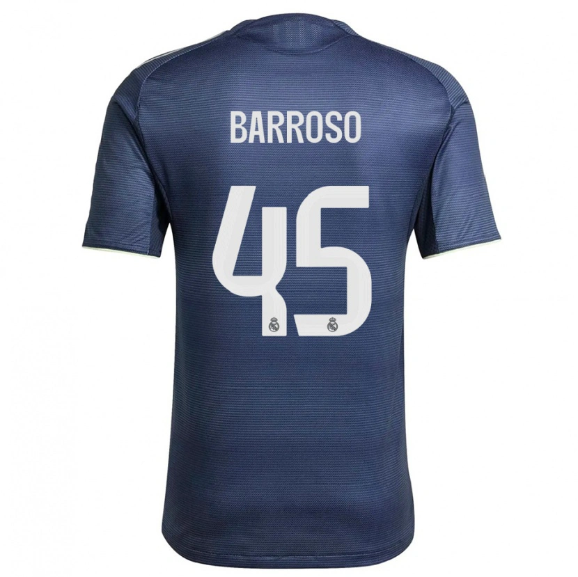 Danxen Męski Jaime Barroso #45 Granatowo-Srebrny Wyjazdowa Koszulka 2025/26 Koszulki Klubowe