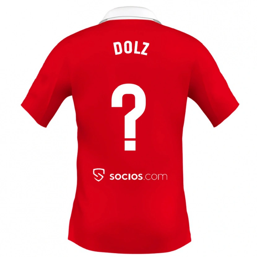 Danxen Męski Marc Dolz #0 Czerwono-Biało-Szary Wyjazdowa Koszulka 2025/26 Koszulki Klubowe