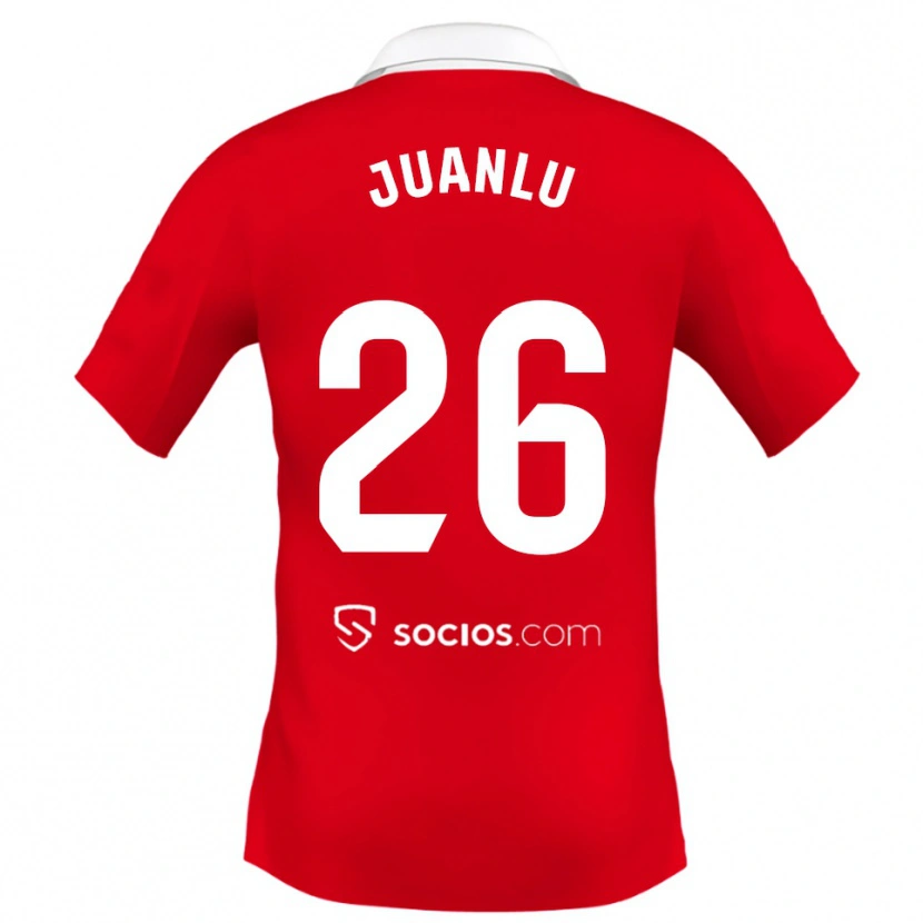 Danxen Męski Juanlu Sánchez #26 Czerwono-Biało-Szary Wyjazdowa Koszulka 2025/26 Koszulki Klubowe