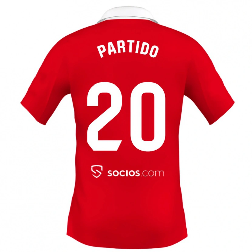 Danxen Męski Paula Partido #20 Czerwono-Biało-Szary Wyjazdowa Koszulka 2025/26 Koszulki Klubowe