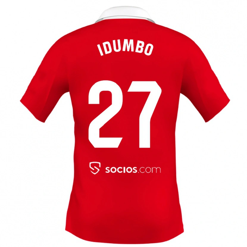 Danxen Męski Stanis Idumbo #27 Czerwono-Biało-Szary Wyjazdowa Koszulka 2025/26 Koszulki Klubowe